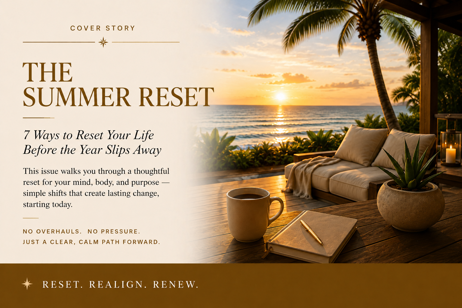 The Summer Reset cover story spread
